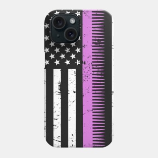 Retro Distressed Hair Stylist American Flag Phone Case