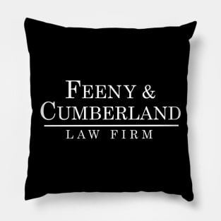 Feeny and Cumberland Law Firm Shirt - Boy Meets World	(WHITE TEXT) Pillow