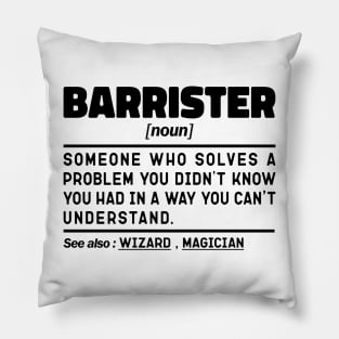 Barrister Noun Definition Sarcastic Design Funny Barrister Sayings Pillow