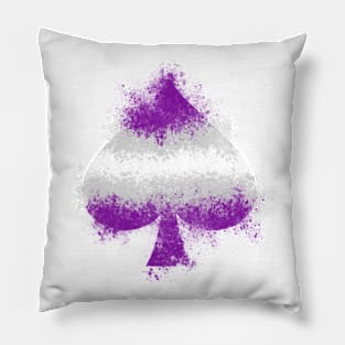 Grey Ace Spades Pillow