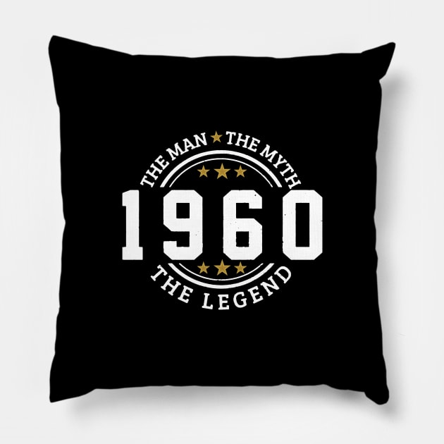 The Man The Myth 1960 Legend Pillow by kancreg