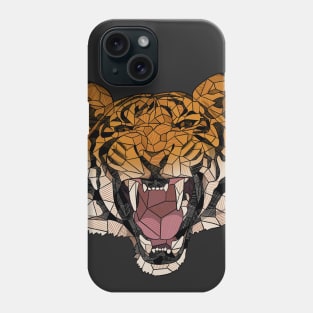 Roaring Tiger Geometric Sketch Art Phone Case