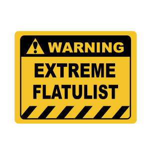 Human Warning Sign EXTREME FLATULIST Sayings Sarcasm Humor Quotes T-Shirt