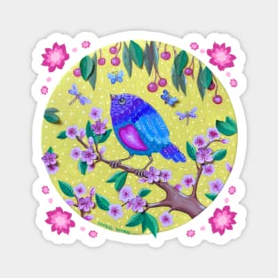 Little Bluebird of Love and Happiness Magnet