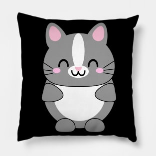 Cute Grey Cat Pillow