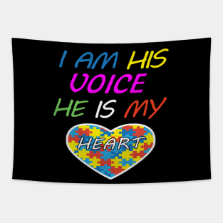 I AM HIS VOICE HE IS MY HEART SHIRT Tapestry
