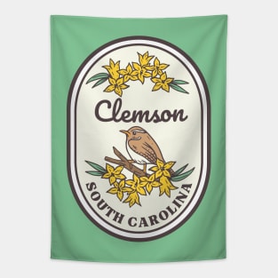 Clemson South Carolina Wren SC Tourist Souvenir Tapestry