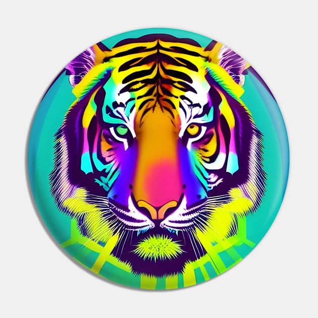 Rainbow Tiger Pin by SmartPufferFish