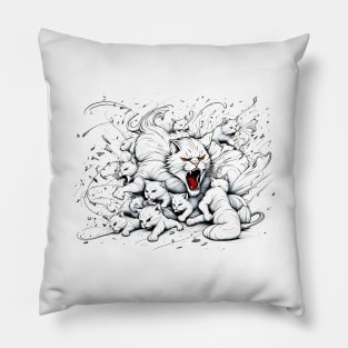 Fighting Cats Pillow