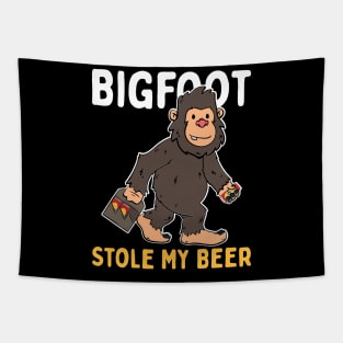 Bigfoot Stole My Beer Tapestry