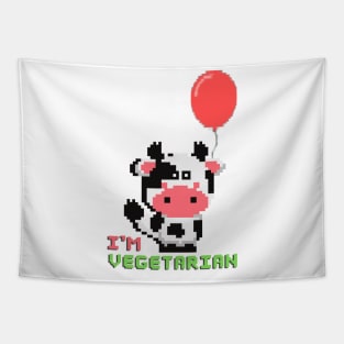 Vegetarian Cow with baloon Tapestry