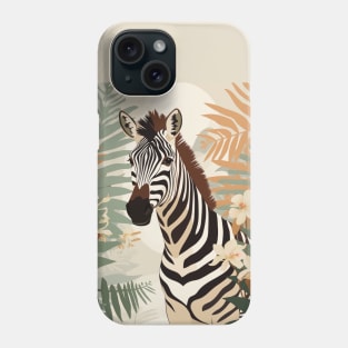 Zebra in the Jungle Phone Case