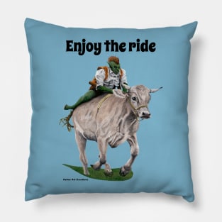 Goblin Cowboy Fantasy Monster Pillow