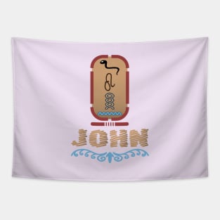 JOHN-American names in hieroglyphic letters-JOHN, name in a Pharaonic Khartouch-Hieroglyphic pharaonic names Tapestry