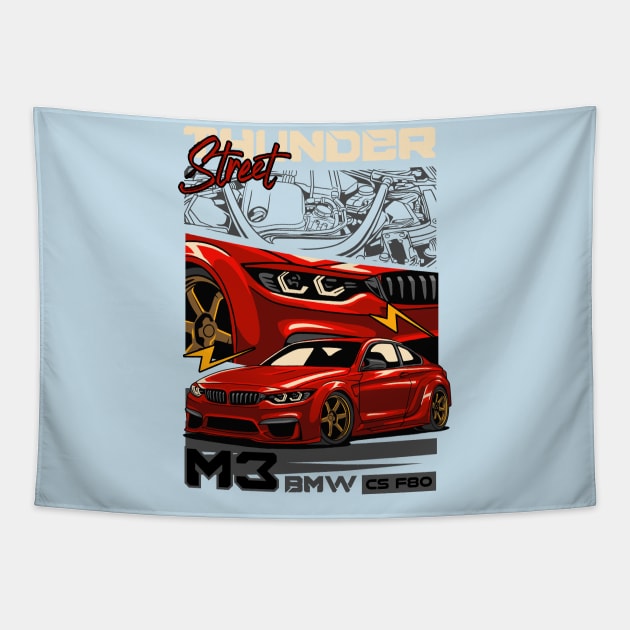 Thunder Street M3 F80 Tapestry by Harrisaputra