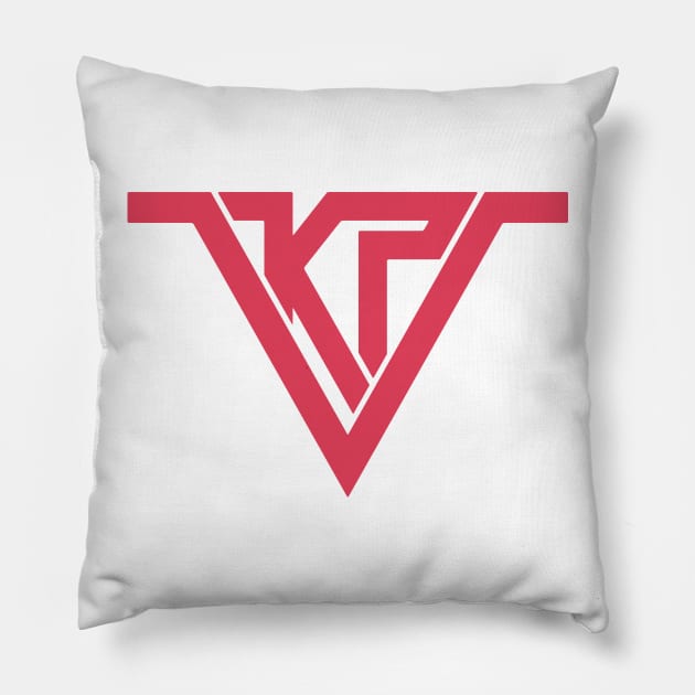 Red Logo (Small Pectoral Logo) Pillow by KP5ive