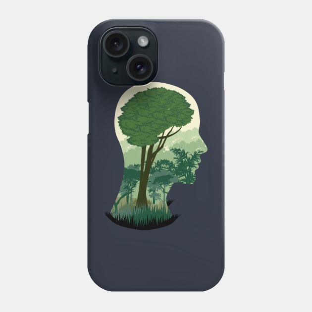 human brain tree Phone Case by Mako Design 