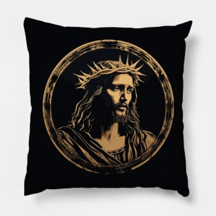 Vintage Retro Jesus Christ Pillow