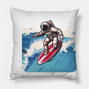 astronaut surfer Pillow