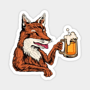 Cheers - Fox drinks beer - Beer festival Magnet