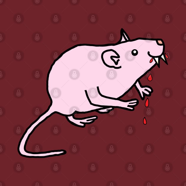 Animals with Sharp Teeth Pink Rat by ellenhenryart