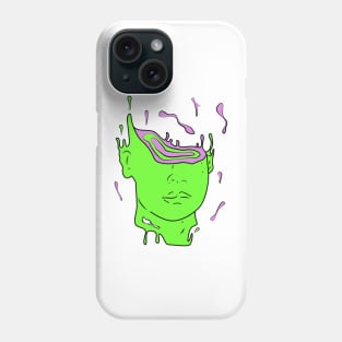 psychedelic abstract portrait (Green) Phone Case