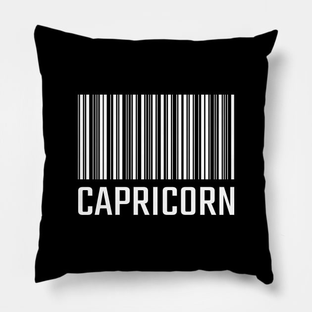 Capricorn Barcode Pillow by Stoney09