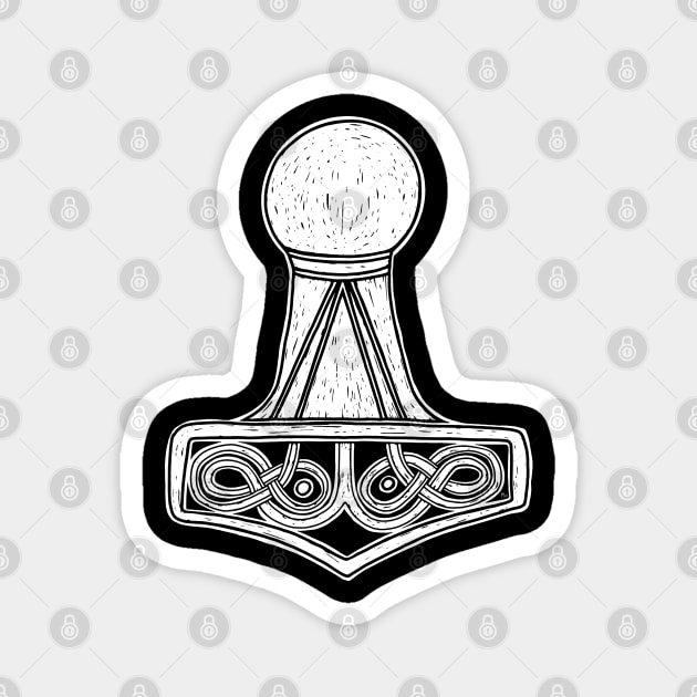 Knotwork Mjolnir Magnet by LaForma