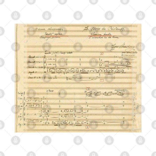 Stravinsky | Rite of Spring | Original manuscript sheet by Musical design