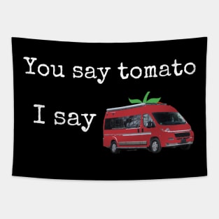 You say tomato, I say red camper van with a stem on top Tapestry