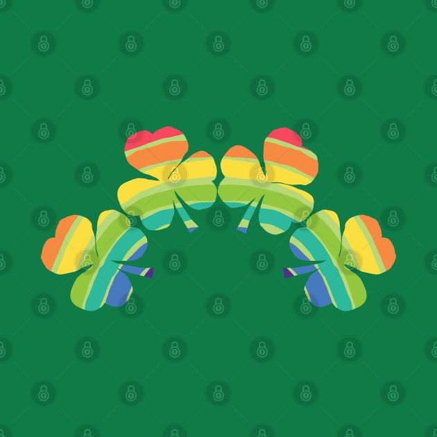 Lucky Shamrock Rainbow for St Patricks Day by ellenhenryart