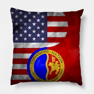 USA and Comanche Dual Flag Yin Yang Combination Pillow