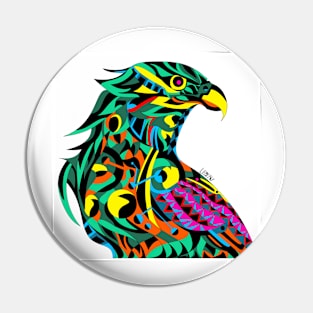 green mecha peregrine falcon halcon ecopop in mexican techno organic tribal totonac patterns Pin