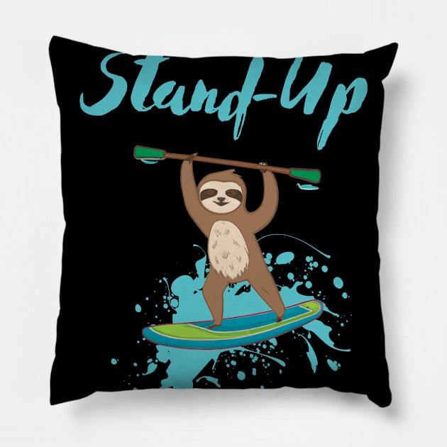 Funny Stand Up Paddling Pillow by maxdax