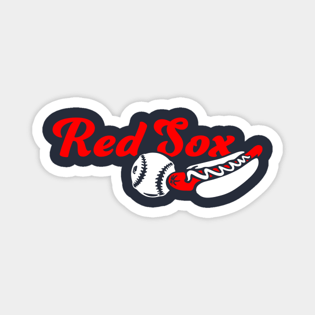 Red Sox Ball and Dog Magnet by Throwzack