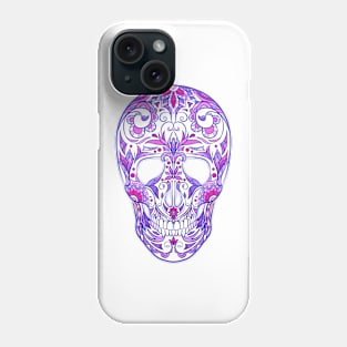 Neon sugar skull Phone Case