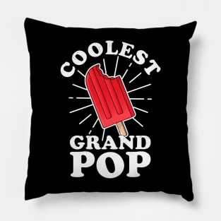 Coolest GrandPop Funny Ice Pop Ice Cream Grandpa Fathers Day Pillow
