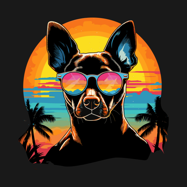 Retro Wave Basenji Dog Shirt by Miami Neon Designs