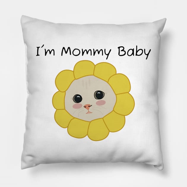 I'm Mommy Baby cute cat Pillow by Cute-Treasure