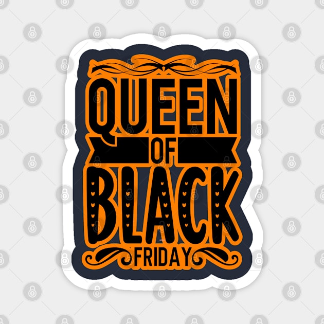 black friday, orange and black friday Magnet by Lebihanto