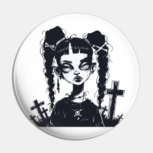 goth grave yard girl Pin