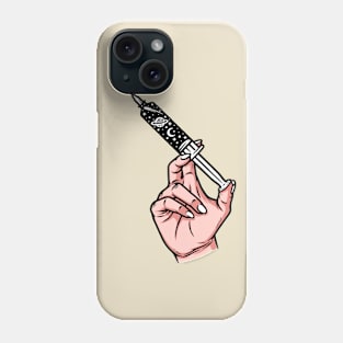 hand holding an injection with galaxy fluid Phone Case