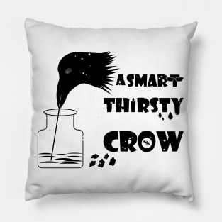 the thirsty crow Pillow