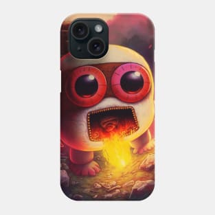 A very fierce and monstrous dig with red lightning dug and red eyes Phone Case