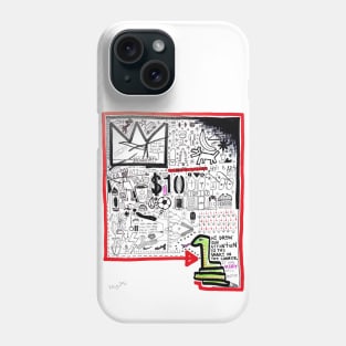 Mijumi Full Page Doodle 2 Black Phone Case