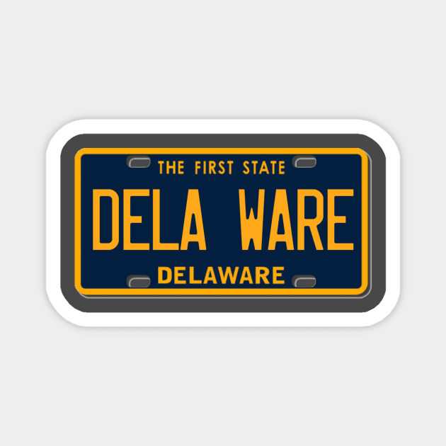 delaware license plate Magnet by thgsunset