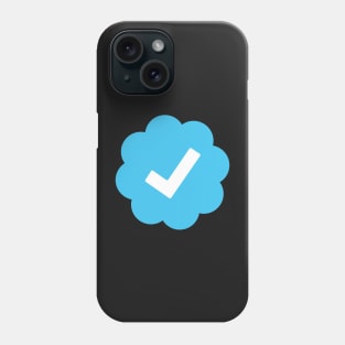 Verified, Twitter verified icon, social media icon Phone Case