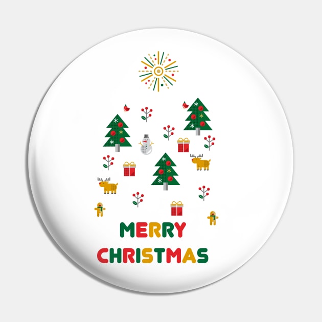 Merry Christmas Pin by D_Machine