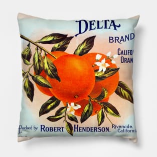 Delta Brand crate label, circa 1900s Pillow