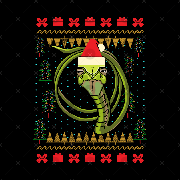 Skeptical Snake Meme Ugly Christmas Sweater by okpinsArtDesign